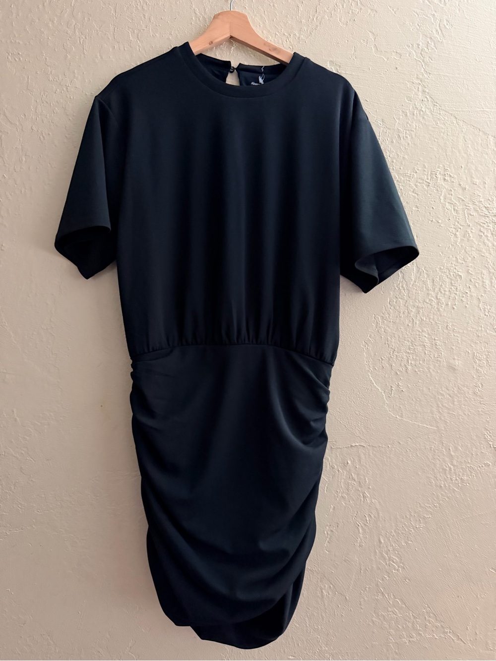 Abercrombie & Fitch Black Short-Sleeve Mini Dress